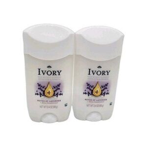 Ivory Gentle Deodorant Stick Hint of Lavender + Skin Conditioner 2.4 oz (2)
